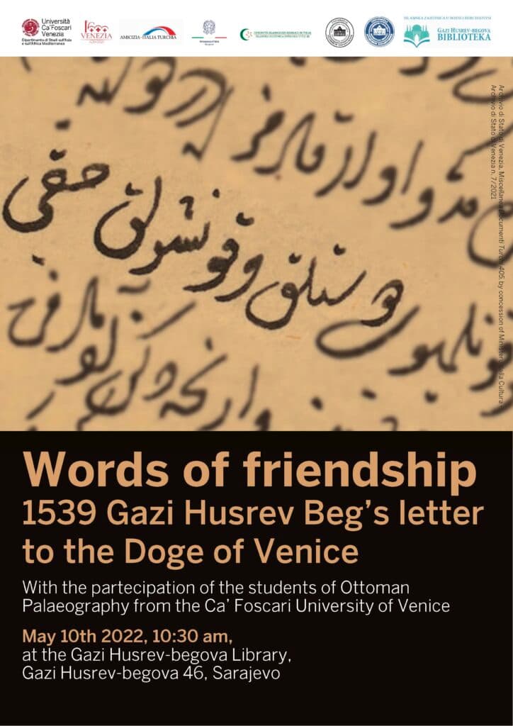 Dostluk sözleri: 1539 Gazi Hüsrev Bey'in Venedik Doge'una mektubu